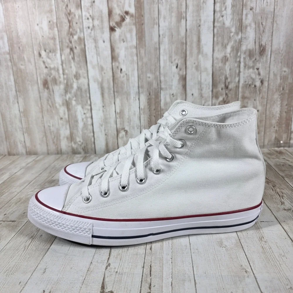 Converse Chuck‎ Taylor All Star High Top White Canvas Sneakers M7650 Womens 13